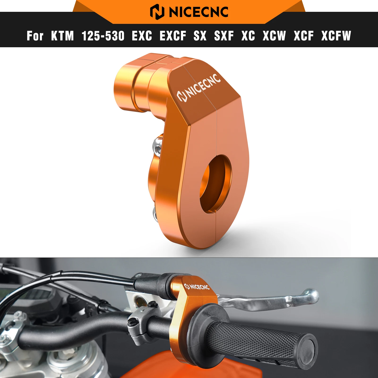 NICECNC For KTM EXC 300 EXC-F 350 XCF-W TPi  2017-2023 Throttle Control Casing Base Cover For Husqvarna TE 300 250 GasGas EC 300