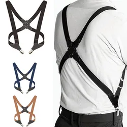 New Men's Suspenders Adjustable Braces X Back Shirt Clip Suspender Elastic Belt Trousers Braces Shoulder Strap For Men Women