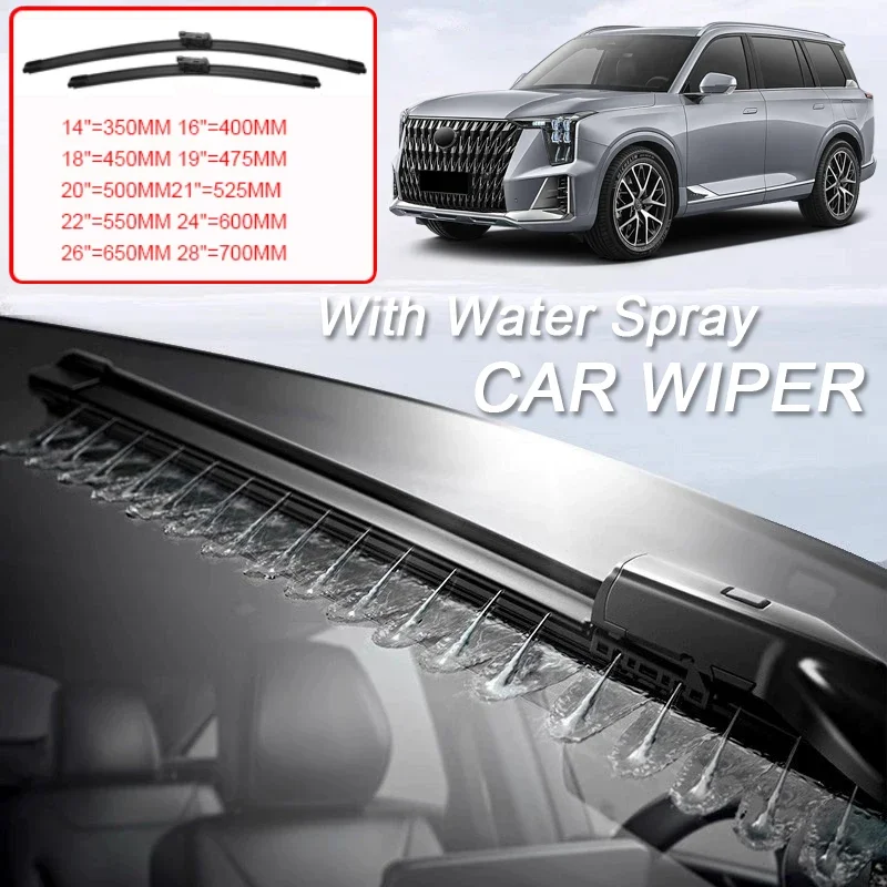 2PCS Car Blade Front Windshield Rubber With Water Spray Wiper ForLAND ROVER RANGE ROVER SPORT L461 VOLVO S60 V60 XC60 BMW IX I20