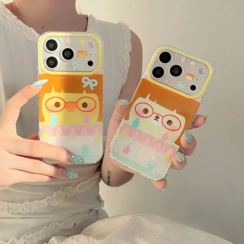 Korean Cute Rilakkuma Bear TPU Phone Case For iPhone 18 17 16 15 Pro Max 17pro 16pro Fashion Shockproof Cover For Girls