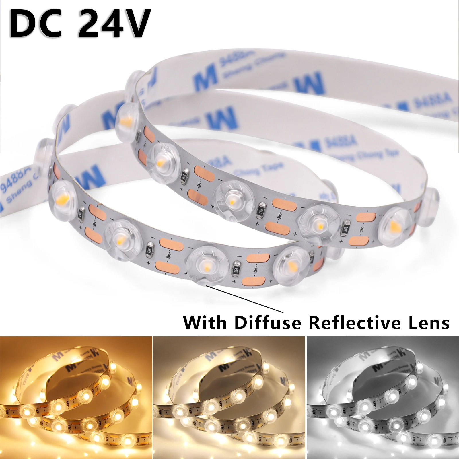 

Светодиодная лента освещения 24 В с объективом SMD 2835 48 светодиодов/м гибкая ленточная 3000K 4000K 6000K TV светодиодная подсветка 0,5 м 2 м 3 м 5 м 8 м 10 м