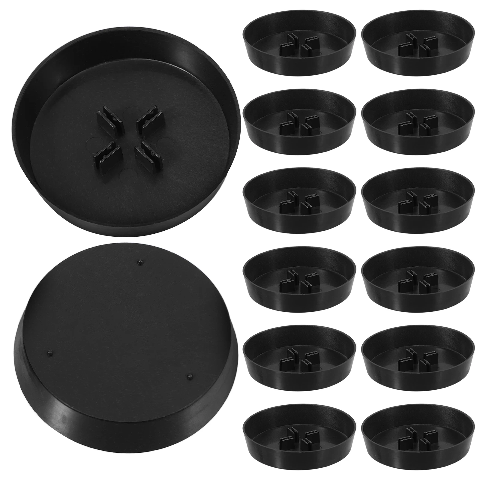 

48 Pcs Mini Christmas Tree Tray Paper Tree Base Blossom Decor Plastic St Small Space Saving Stable Display