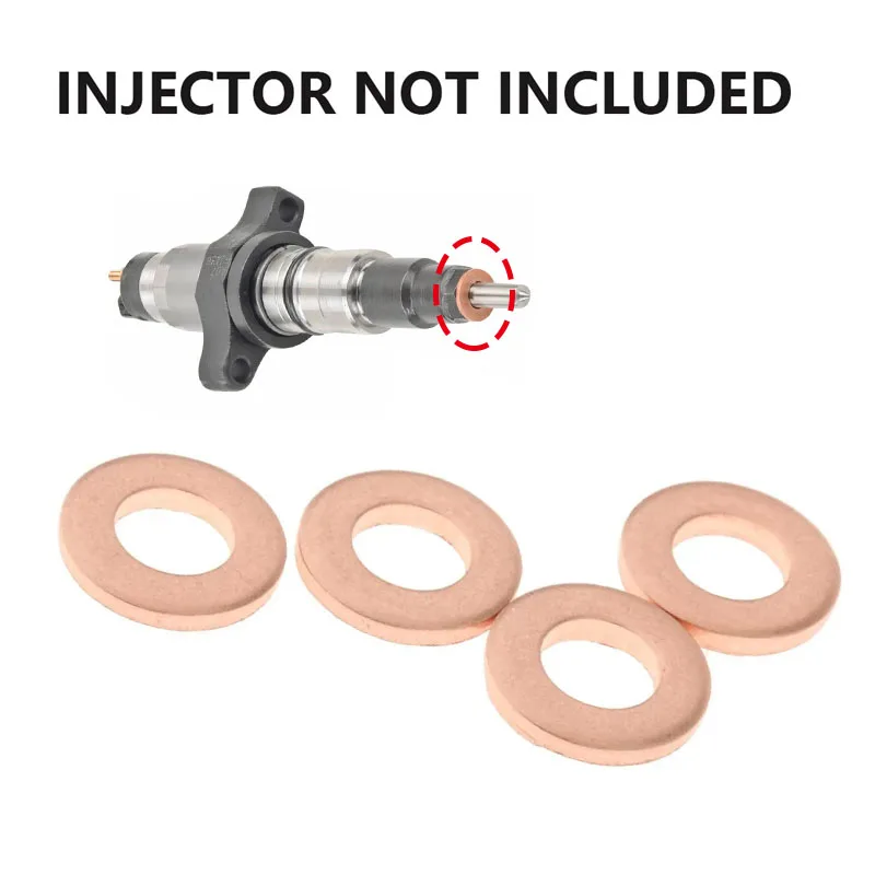 

4Pcs 1715204 Gasket Kit Seal Kit Copper Washer Replacement For Ford Mondeo 2.0 TDCI 2007-2014 Fuel Injector Copper Washers Seals