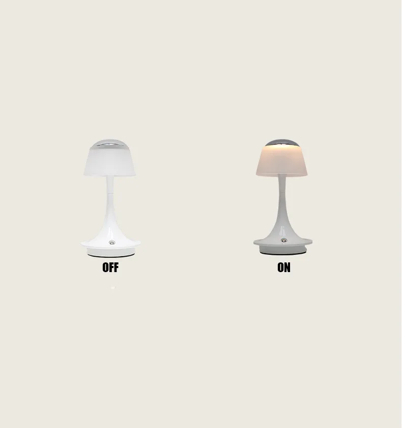 Cross-border Modern Minimalist Cream Night Light Ambient Light Touch Mushroom Bedroom Decoration Bedside LED Charging Table Lamp