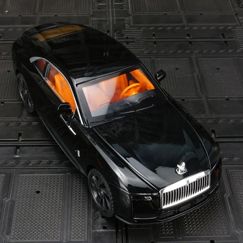 

1:24 Sharping alloy car model steering shock absorber toy door and hood trunk can be opened