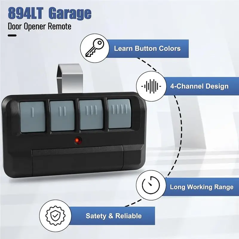 24-Hour Delivery 894LT Door Opener Remote 3Pcs For Liftmaster Chamberlain 4 Button, Security+ 2.0 Remote Control