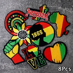 8Pcs/Lot Africa Patches Embroidery Applique Ironing Clothing Sewing Supplies Decorative Handmade Patch