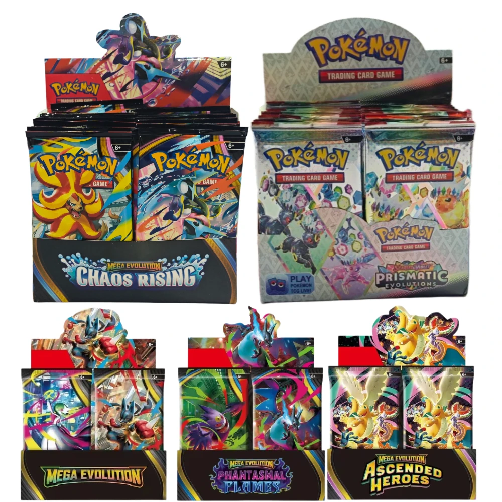 360 Stück Pokemon Englische Karten MEGA EVOLUTION Phantasmal Scarlet Violet 151 Black Bolt Englische Booster-Kampfkarten Spielzeug