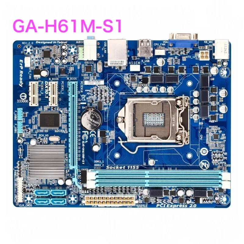 

Подходит для материнской платы Gigabyte GA-H61M-S1, 16 ГБ LGA 1155 DDR3, материнская плата Micro ATX, 100% протестировано, ОК, полностью работает, бесплатная доставка