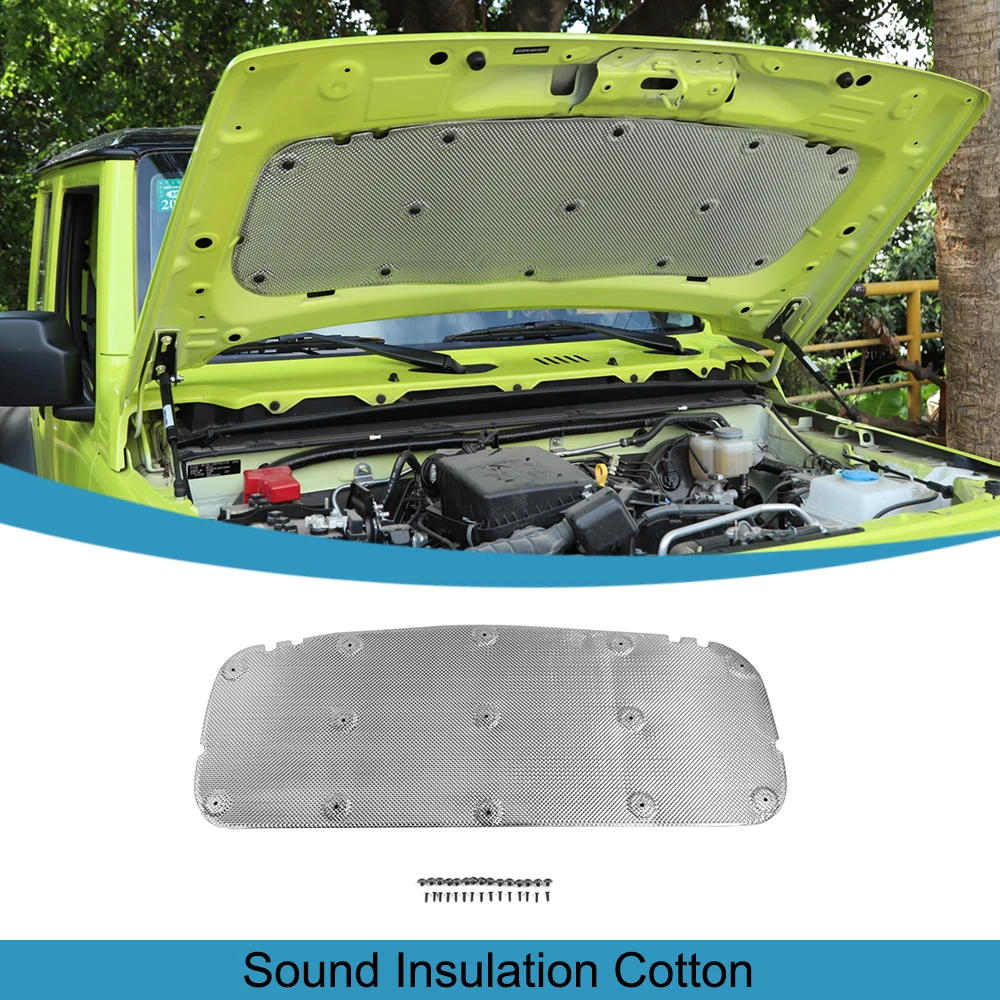 Car Soundproof Insulation Cotton for Suzuki Jimny 2019 2020 2021 2022 2023 JB64 JB74 Hood Heat Insulation Pad Interior Accessory