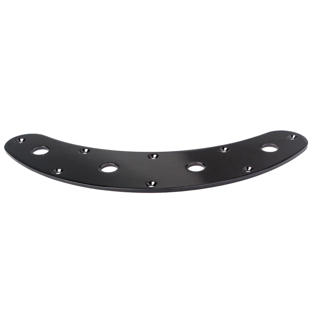 Guitar Parts Accessories 4-Hole Arch Curved Control Plate for Guitar (Black)