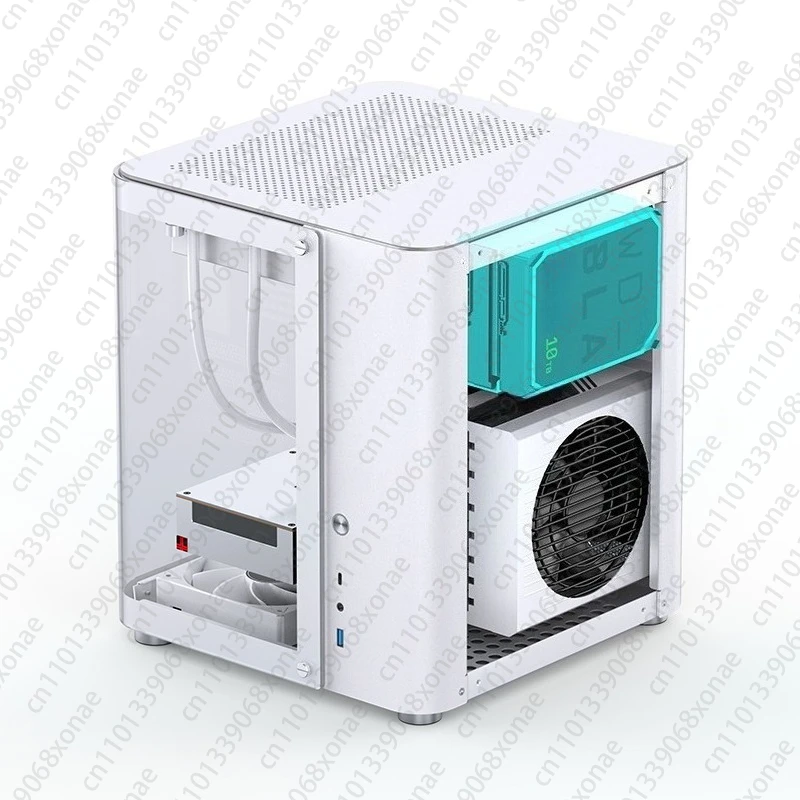 TK-1 Desktop Small Case Sea-view Room M-ATX Full-side Transparent Glass Computer Water Cooling