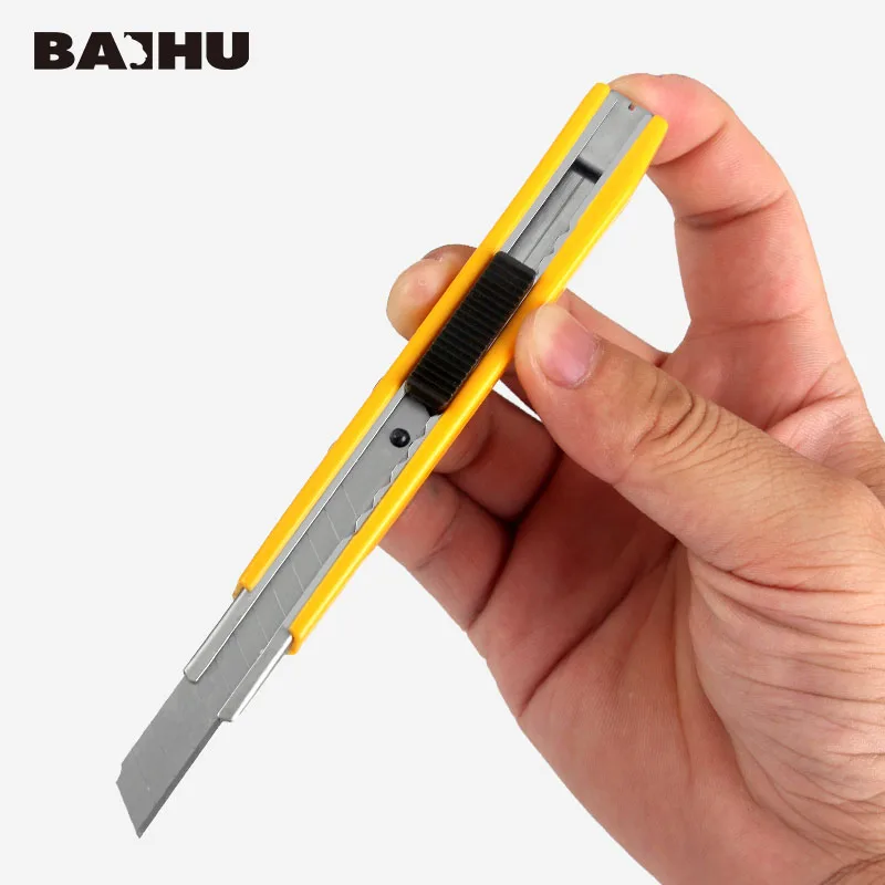 1/2pcs 9mm Premium Utility Knife Retractable Snap-off Blade 60°Cuttng Points Aluminum Craft Knives for Cut Glass Film/Wall Paper