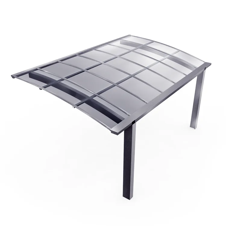 

Hot Sale Durable Aluminum Curved Carport with Sun Shading Garden Awning & Patio CoverCanopy