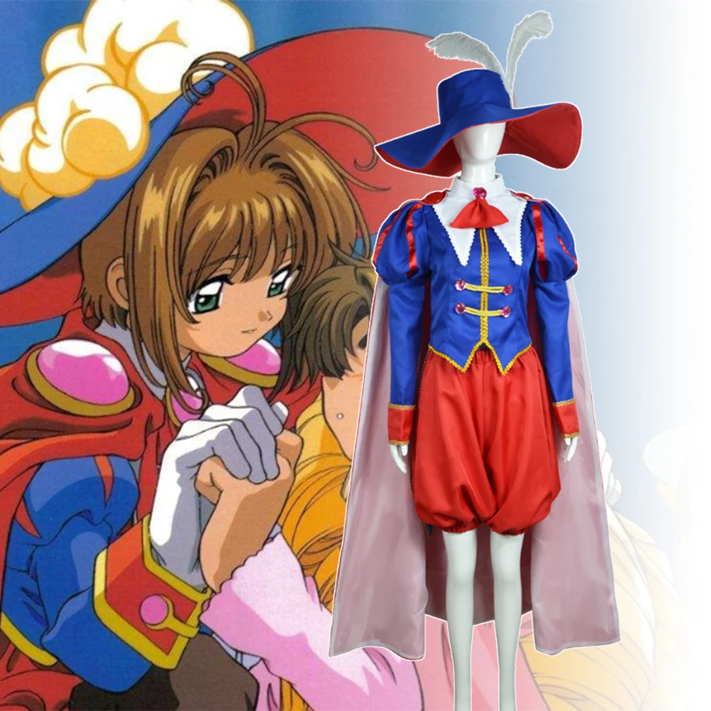 

Anime Cardcaptor Sakura Cosplay Costumes Kinomoto Sakura Prince's Uniform Halloween Christmas Carnival Outfits For Women Girls