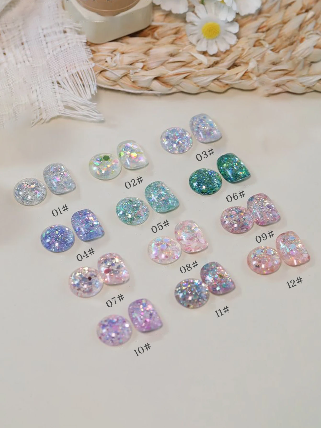 12pcs 15ml  Flash Neptune Sequin Gel Nail Polish UV LED Curing Holiday Women's Gift Nail Art Daily Supplies DIY Kit