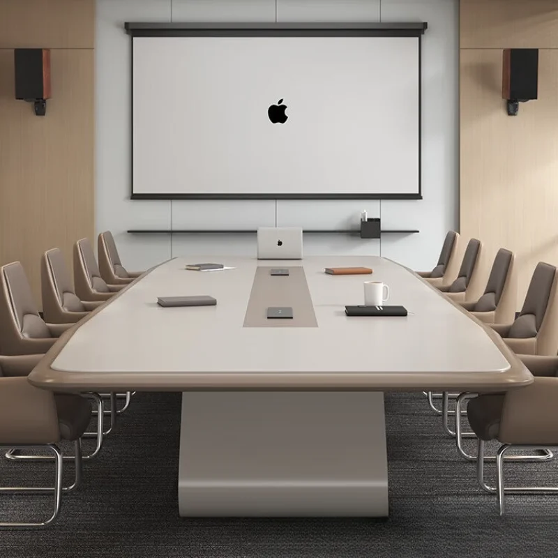 Simple modern paint office strip meeting size training negotiation simple table and chair combination