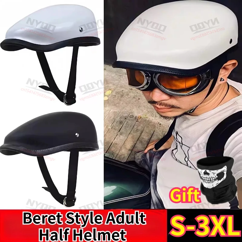 

Beret Style Adult Half Helmet Breathable Safety Helmet for Skateboard Mountain Bike Road Bicycle Men Women Lightweight Helmet