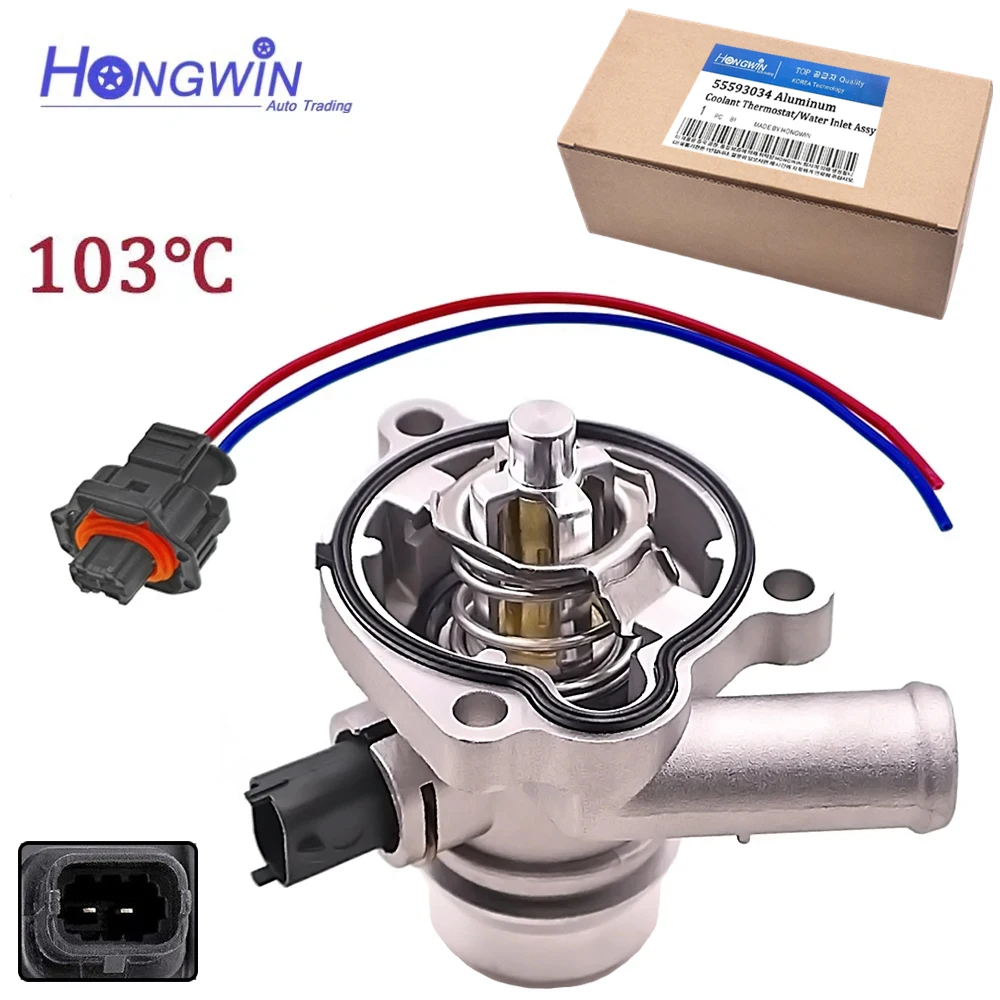 Aluminum Engine Coolant Thermostat or Connect Plug Fit Holden Cruze JH Turbo 1.4 Sonic Opel Astra 11-15 55579010 55593034 131010