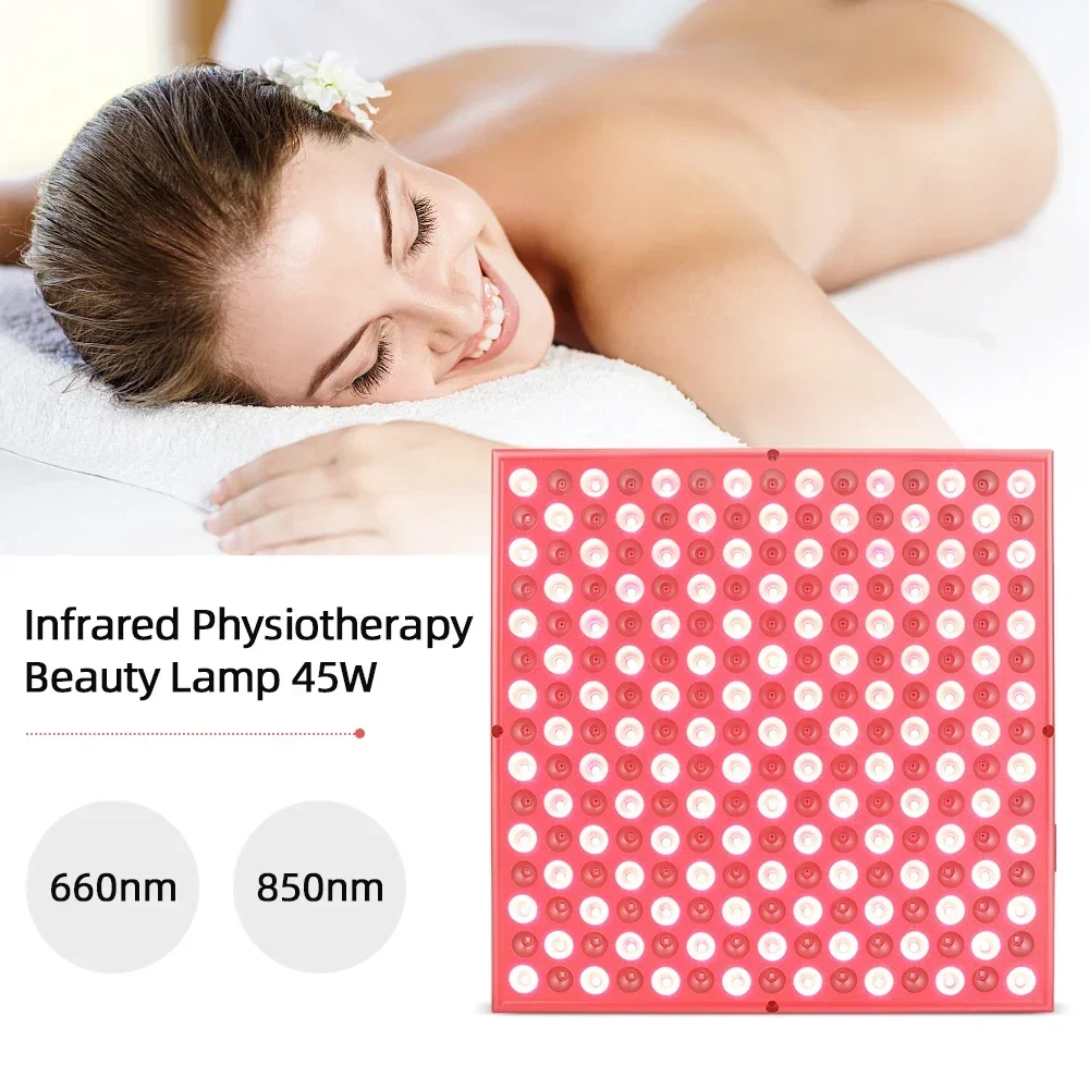 Lámpara de Panel de terapia de luz LED roja para el cuidado de la piel, antienvejecimiento Facial, belleza, 225 LED, alivio del dolor corporal, herramientas de Terapia Física