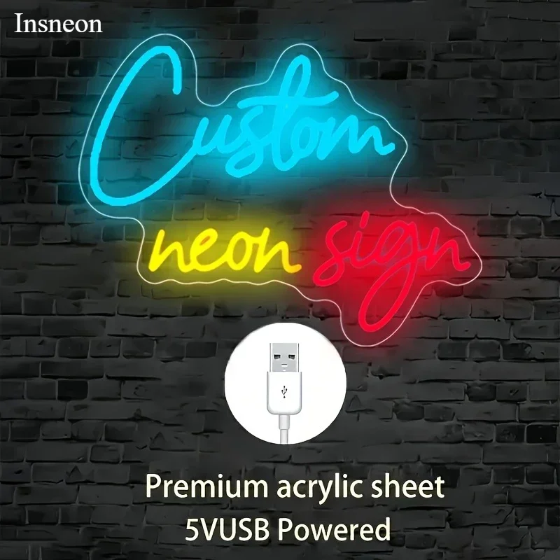 Personalizado led sinal de néon nome logotipo presente para crianças nome personalizado casamento arte da parede decoração sala ambiente luz néon personalizado