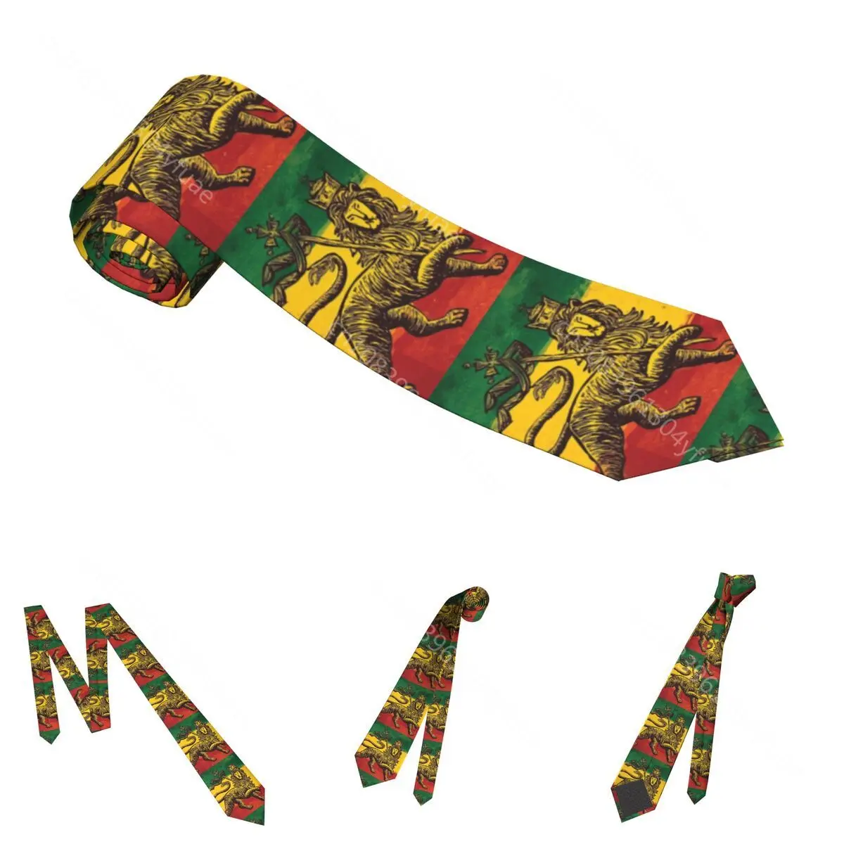 Herren-Krawatten mit Rasta-Flagge, schmal, Polyester, 8 cm breit, für Herren-Accessoires, Hochzeitsaccessoires, Geschenk