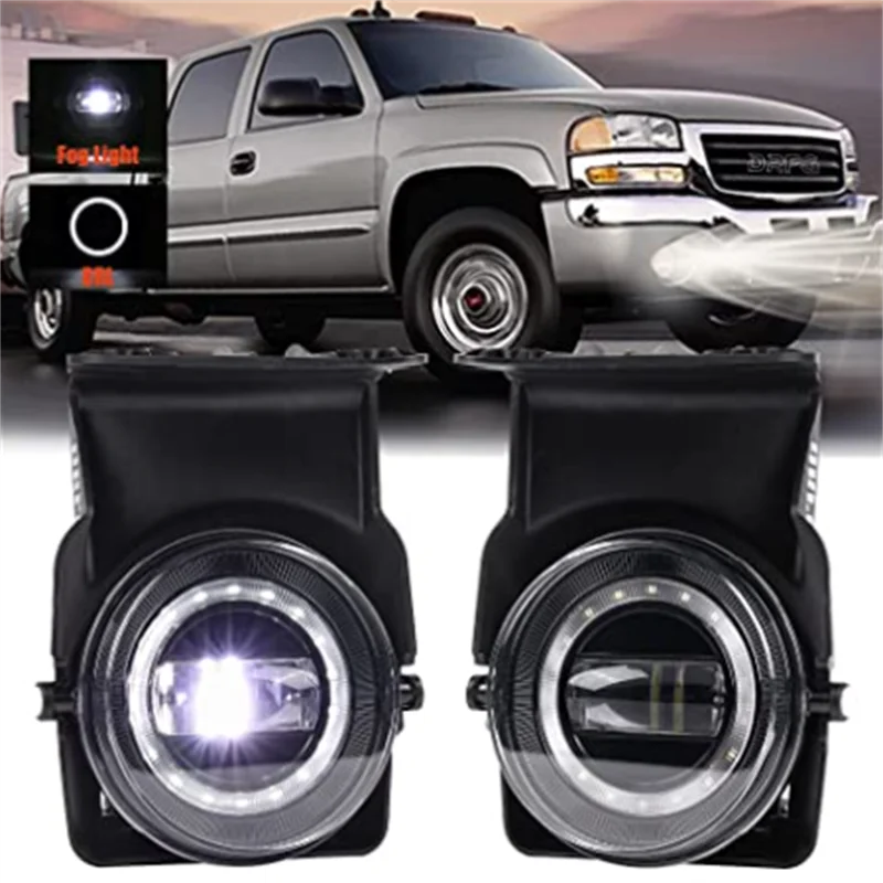 

1pair 20W LED Fog Light with DRL Compatible for GMC Sierra 1500 2500 3500 2003-2006