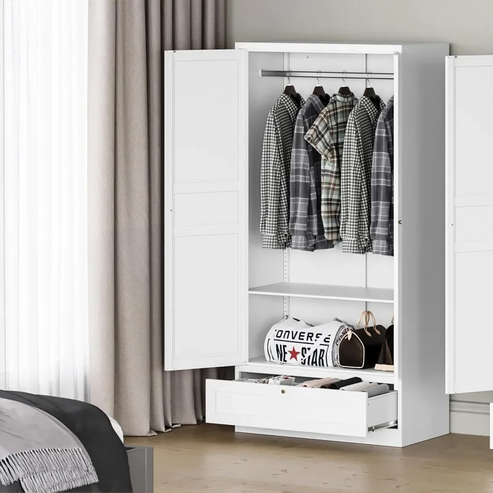 Wardrobe with drawers, 2-door wardrobe, 72