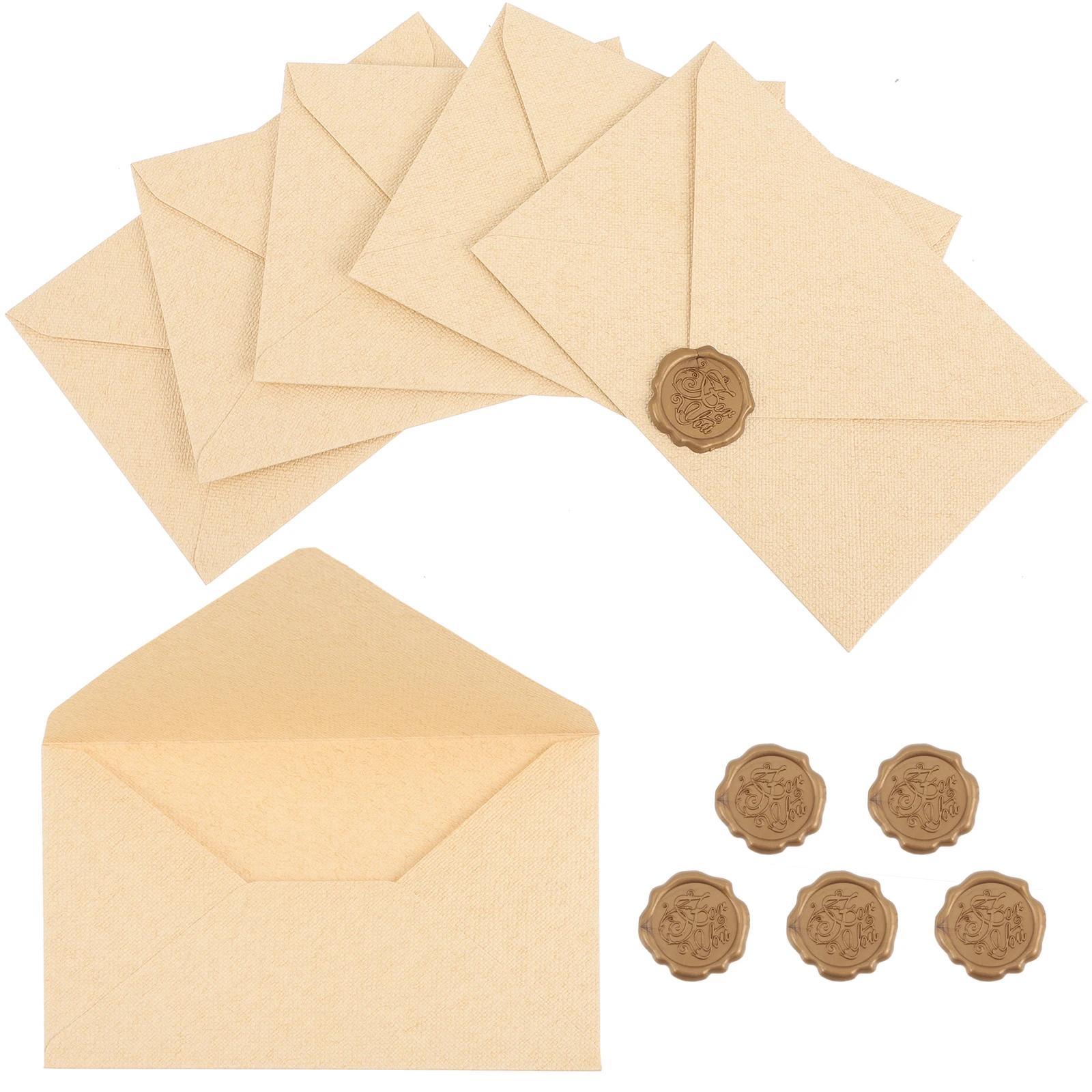 

Retro Envelope Kit 6 Sets Vintage Packing Envelopes Stationery Paper Plastic Bride Invitation Wedding Card Greeting Letter