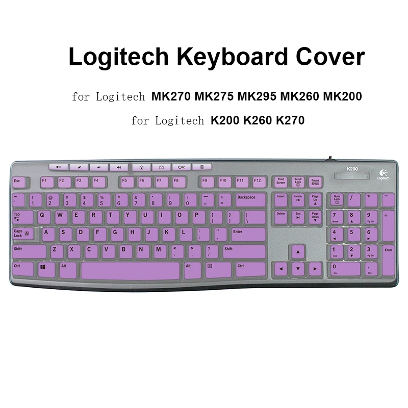 MMDW Keyboard Cover  US Layout for Logitech MK200 MK270 MK260 MK295 MK275 MK260 & Logitech K270 K200 K260 Keyboard Protector