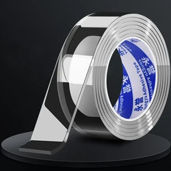 강력한 점도 양면 나노 테이프, 제거 가능한 방수, 흔적 없음, 재사용 가능한 자체 접착 스트립, 세척 가능한 투명 테이프