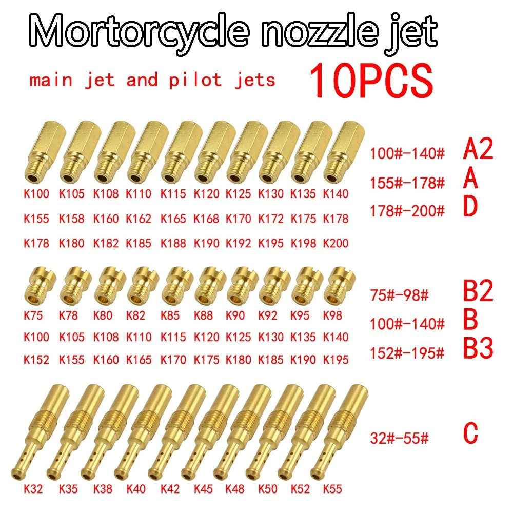 Vergaser Haupt jet Kit mit Slow/Pilot Jet Set Ersatz Tanne für nsr ksr pwk pwm keihin oko cvk Motorrad Vergaser