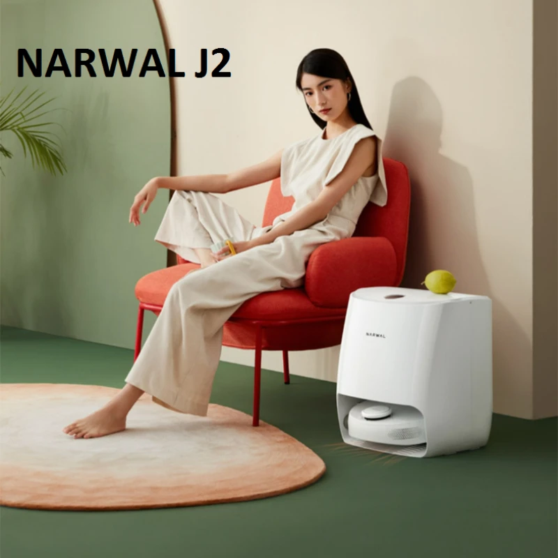 

New NARWAL J2 Vacuum Cleaner Robot Sweeping and Mopping Washes Mop By Itself Automatically Goes Up and Down Intelligent Sweeper