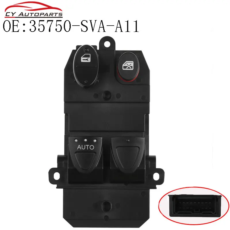 35750-SVA-A11 35750SVAA11 New Front Left Power Window Switch For Honda Civic 2006-2011 35750SVAA12 DWS460