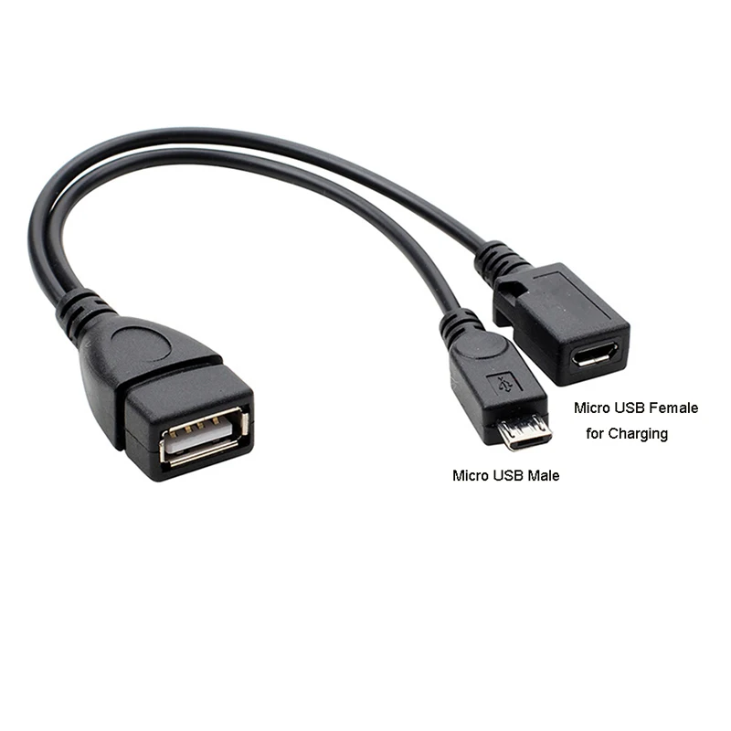 Micro USB to USB Converter Micro USB Male Plug Data Tranfer Female Plug Power Supply Cable Splitter USB Connect Mouse Keyboard