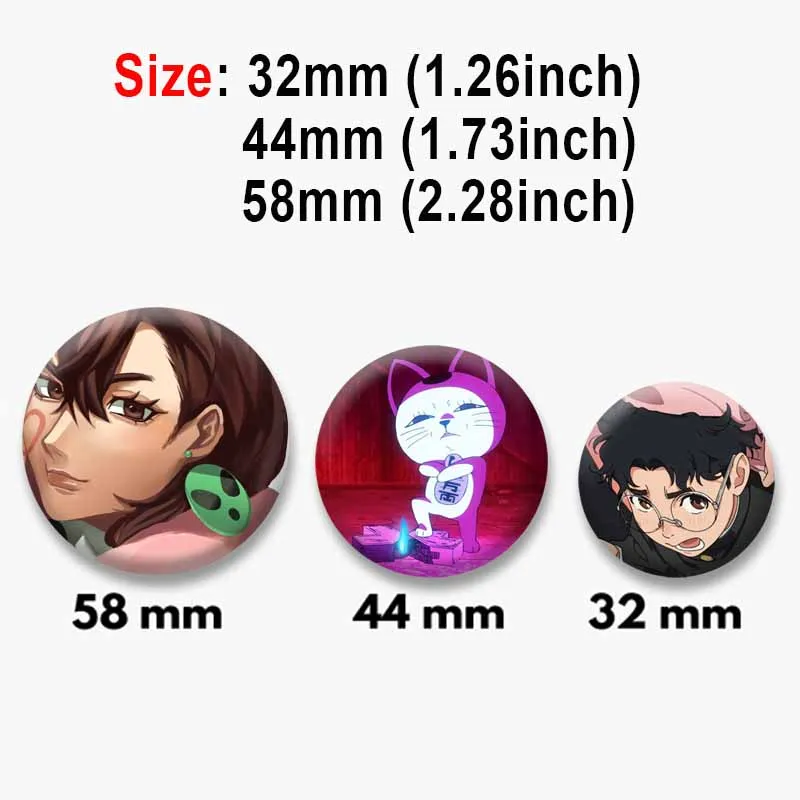 Anime Figures Ken Momo Turbo Granny Pins Horror Cartoon Dandadan Badges Manga Brooches for Clothing Jewelry Accessories Gifts