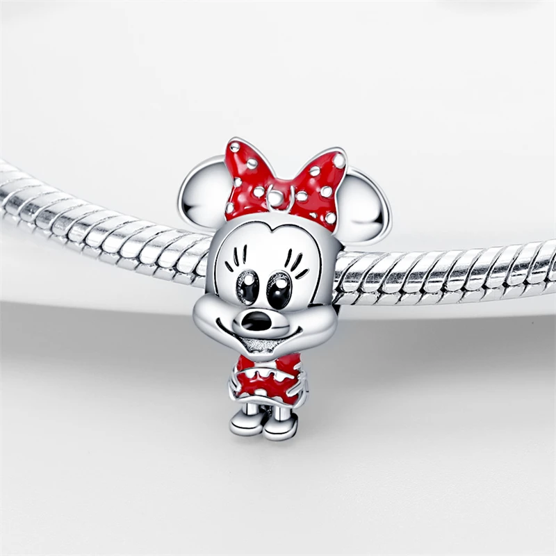 Disney Squirrel Chip Dale 925 Silver Witch Villians Princess Charm Bead For Women Original 925 Bracelet DIY Jewelry Pendant Gift image 4