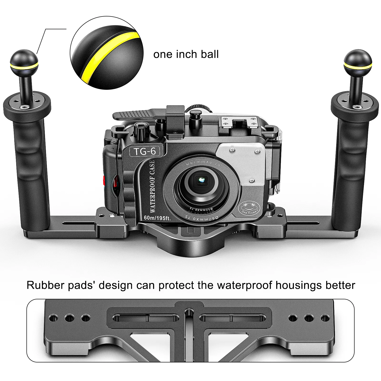 Diving Camera housing Handle Tray Set Flex Arm Bracket Handheld Stabilizer for Phone Camera Underwater Photography Accessory