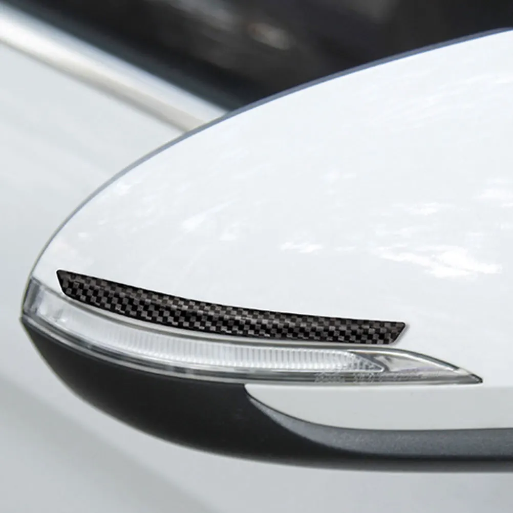 

4pcs Carbon Fiber Texture Hard Plastic Car Door Edge Guards Crash Protection Strip Anti Scratch Mirror Side Protector