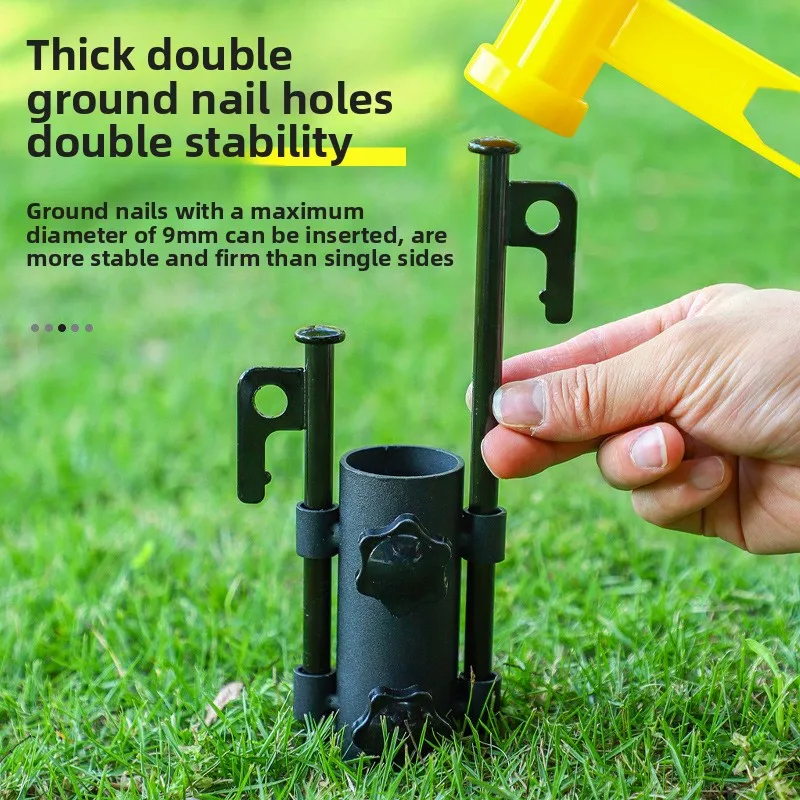

Portable Tent Holder Tent Nails Set Canopy Rod Fixed Tube Reinforced Wind proof Awning Rod Holder for Outdoor Camping Fishing
