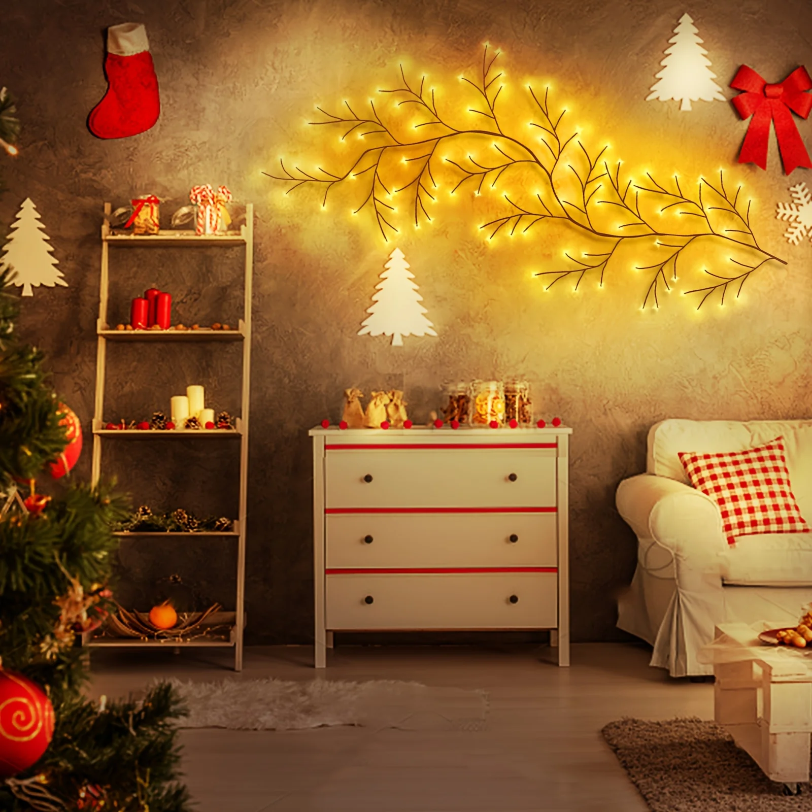 Flexibele Willow Branch LED-verlichting (96/144 LED's), USB-voeding en op afstand bestuurbaar (8 modi) - Ideaal voor terras, hek