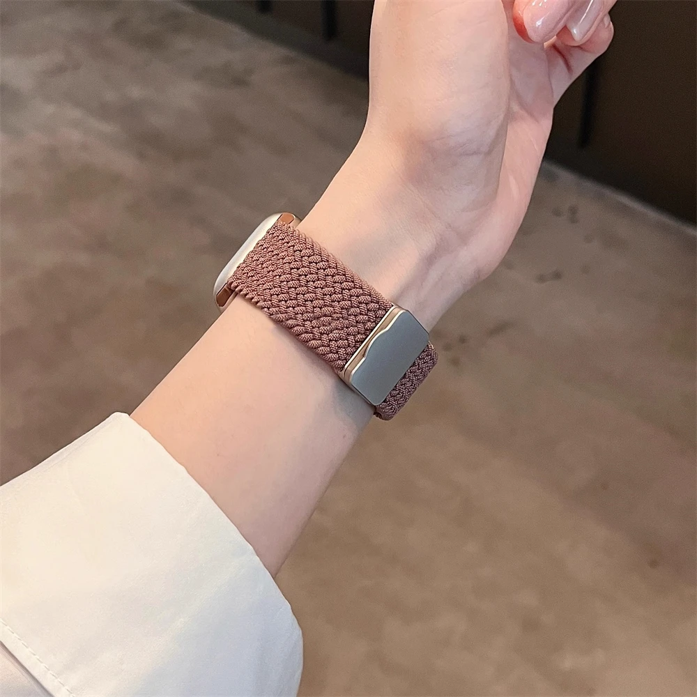 Apple Watch用ナイロン編組弾性バンド、かわいいガーリー、磁気バックル、ウルトラシリーズ9、8、se、7、6、5、4、3、44mm、40mm、45mm、41mm、49mm、42mm、38