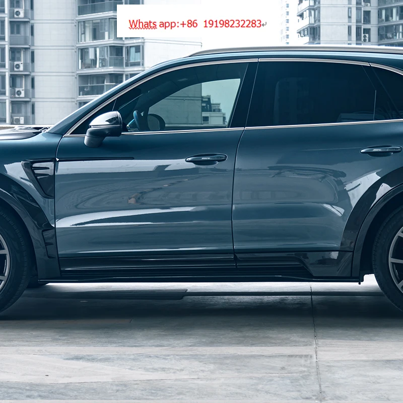 2018-2024 Cayenne 9Y0 Carbon Fiber Side Skirts Body Side Guards With New Bumper Cut-Outs For Fog Lights For Upgrade - Image 5