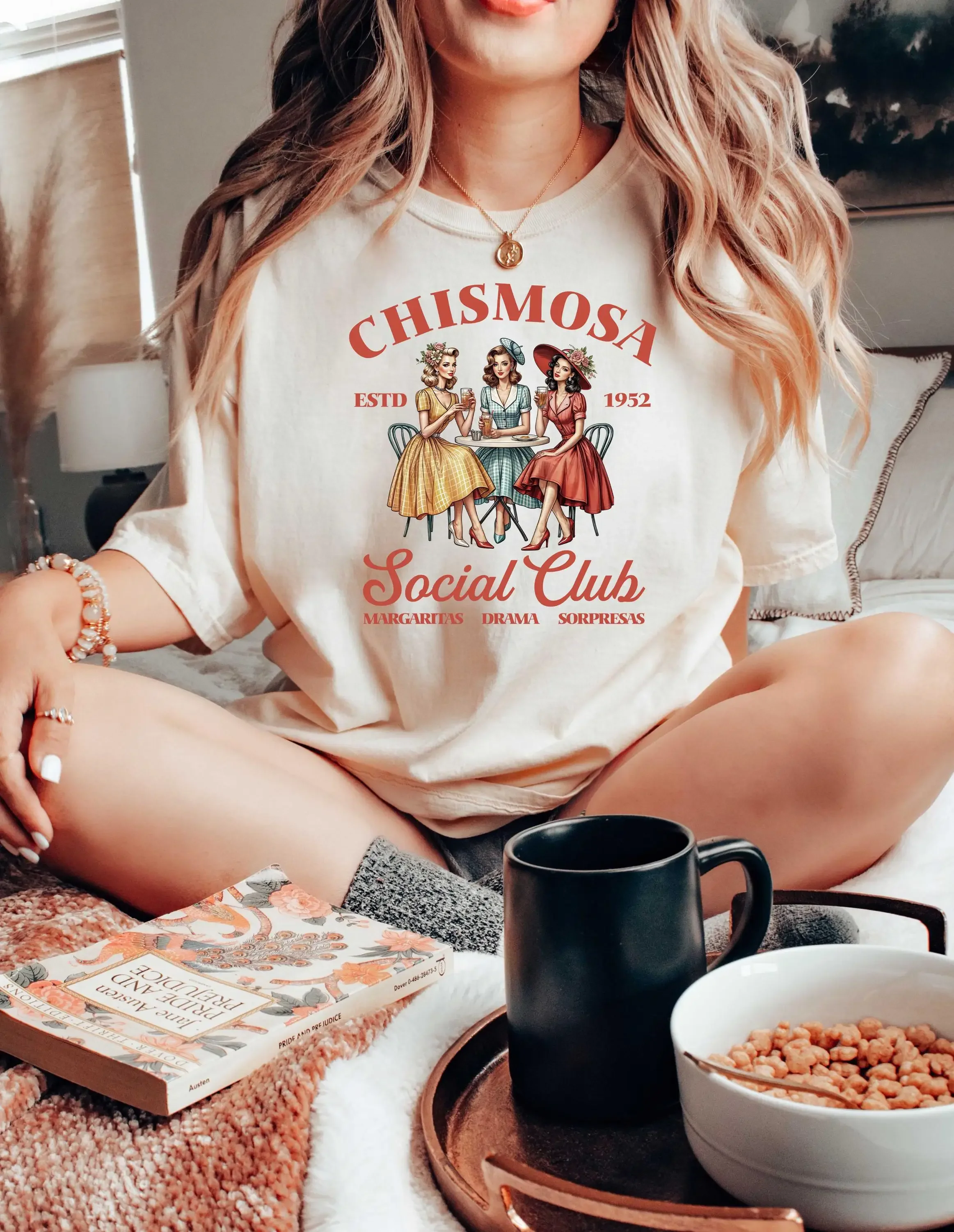 Chismosa Social Club T Shirt Latina Chisme Mexicana Retro Mexican Margarita Cafe Latin Funny Hispanic Trend