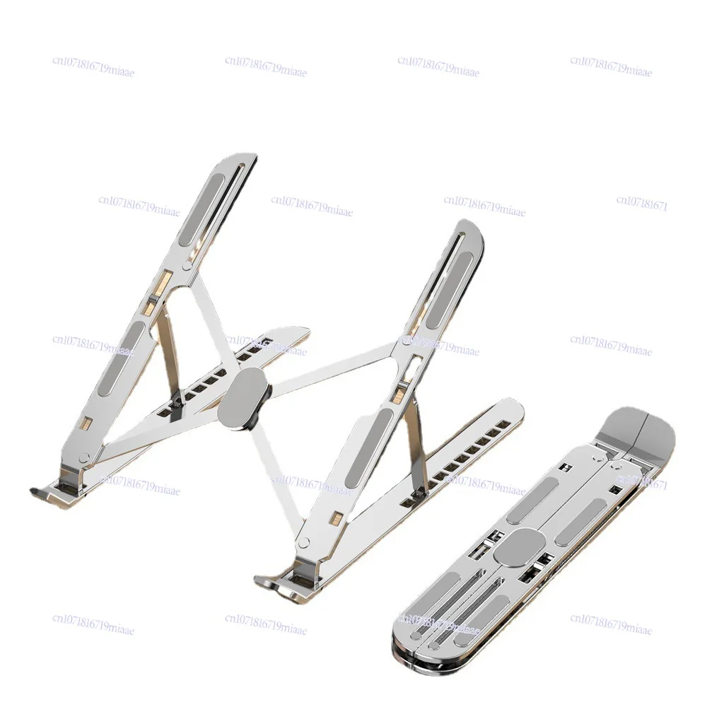 New desktop laptop bracket, folding heat dissipation ten-gear adjustment aluminum alloy notebook bracket