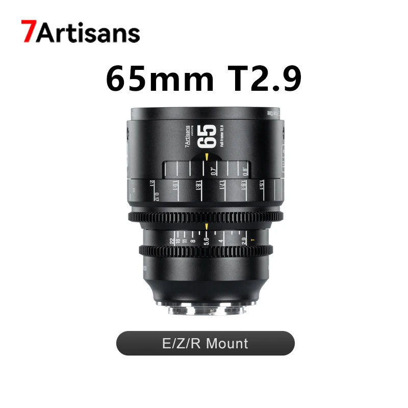 

7artisans 65 мм T2.9 Macro 2X полнокадровый макрообъектив с ручной фиксированной фокусировкой INFINTE Cine Lens для камеры Canon RF Nikon Z Sony E Cine