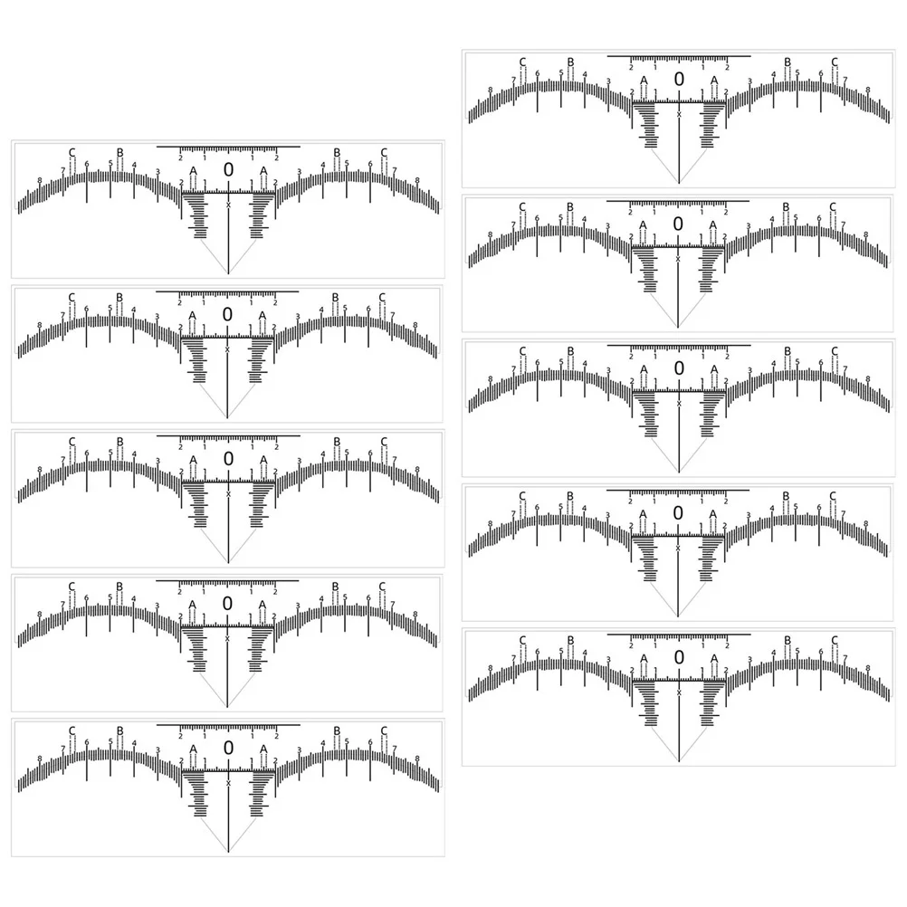 

10Pcs Eyebrow Measurement Sticker Template Leveling Ruler for Precise Brow Mapping Drawing Shaper Tool Makeup Artist Home
