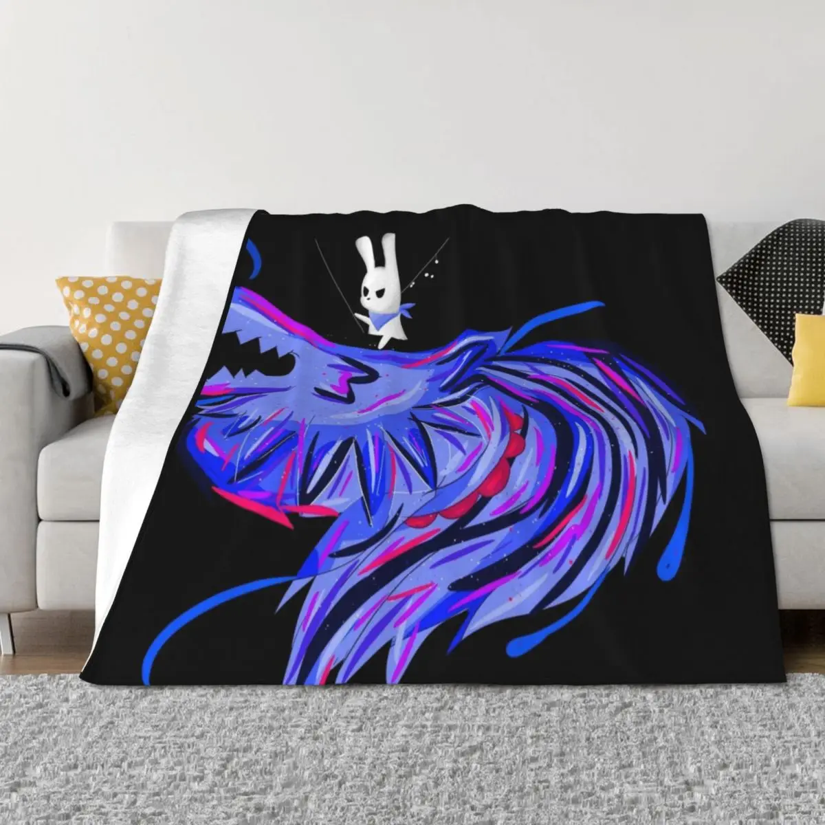 

Slugcat and Lizard Throw Blanket Blankets For Sofas Luxury Throw Beach anime Blankets