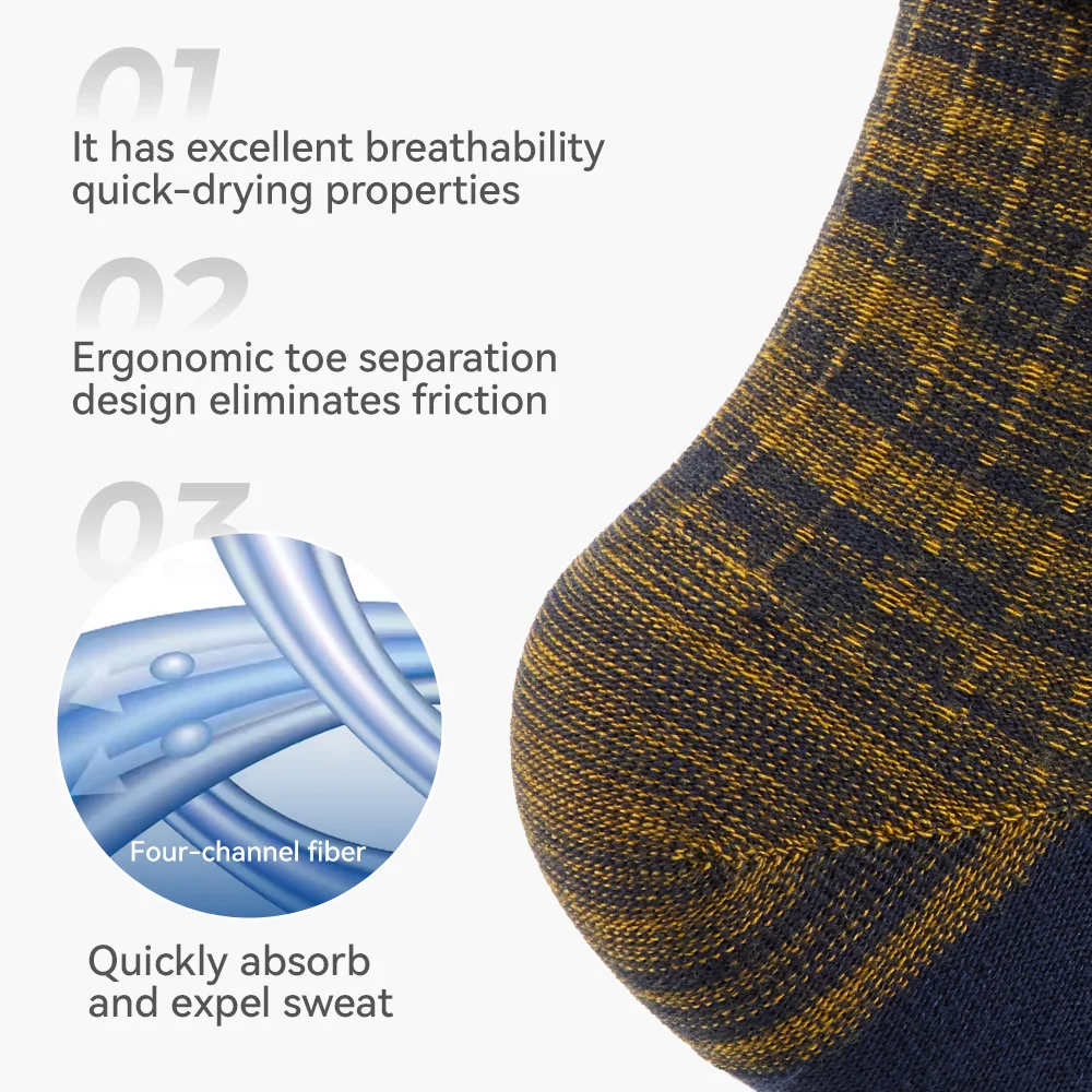 Picture 4: WRELS 1/2/3pairs COOLMAX Toe Socks for Men Women Running  Athletic Breathable Five Toe Quick Dry Performance Compression Toe Soc