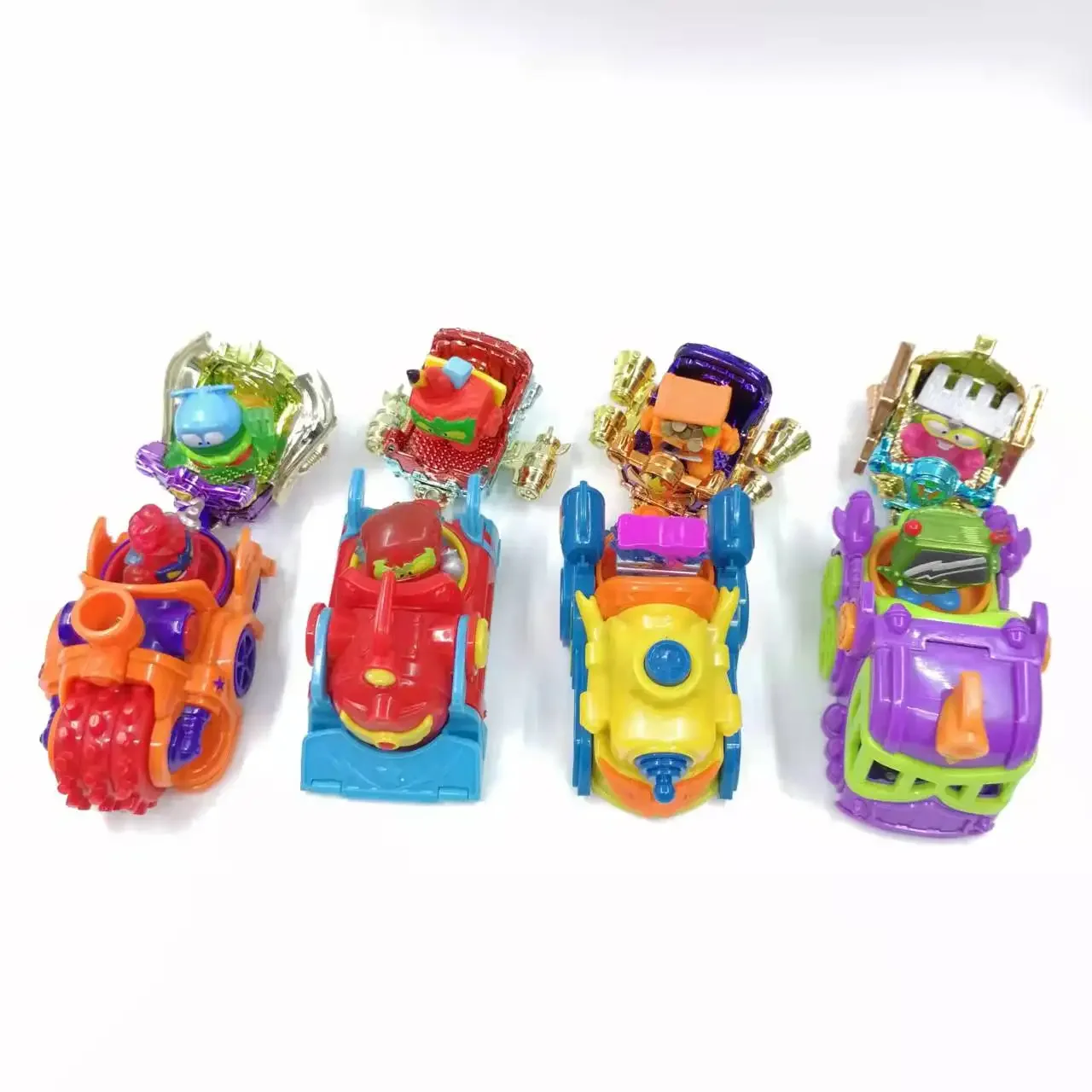 1pcs Superzings Garbage Vehicles Truck Model Toy Compatible 3cm Anime Trush Action Figures Super Zings Zomlings Kids Boys Gifts